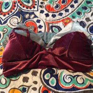 2 velvet bras for $15